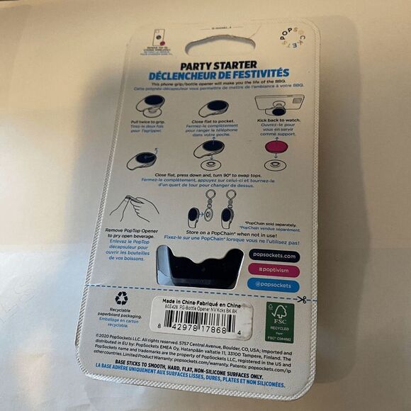 PopSockets: PopGrip Opener - Swappable Grip and Bottle Opener - Blue Speckled - Picture 7 of 7